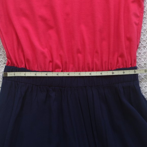 Xhilaration Color-Block A-line Sleeveless Dress (magenta, navy) [size M] - Picture 4 of 7